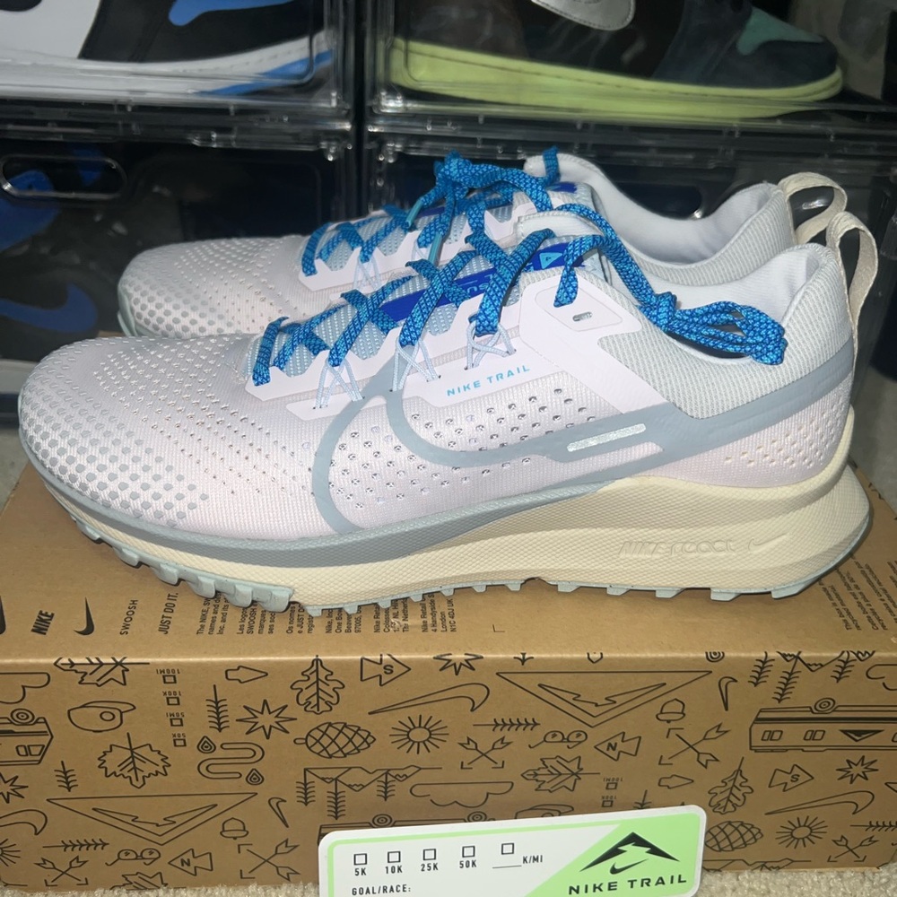 Size 12W/10.5M - Nike React Pegasus Trail 4 Pearl Pink Wolf Grey W